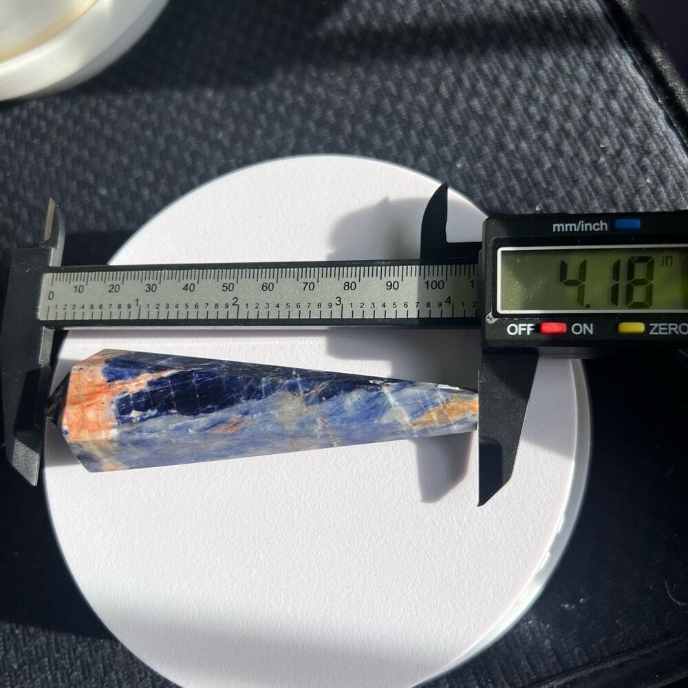 Sodalite Crystal Wand with Rose‎ Gold Stand - Picture 7 of 10